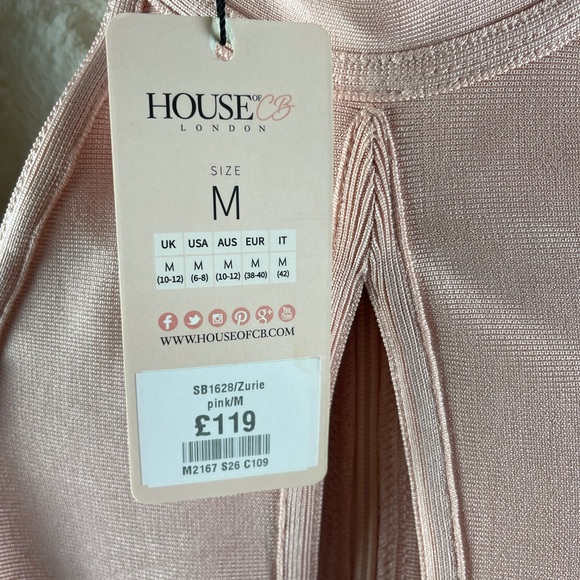 Beautiful House of CB light pink Bandage Dress!! **BRAND NEW WITH TAGS** - Picture 3 of 6